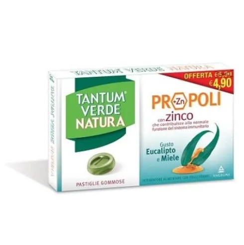 Tantum Verde Natura 15 Pastiglie Gommose Eucalipto e Miele
