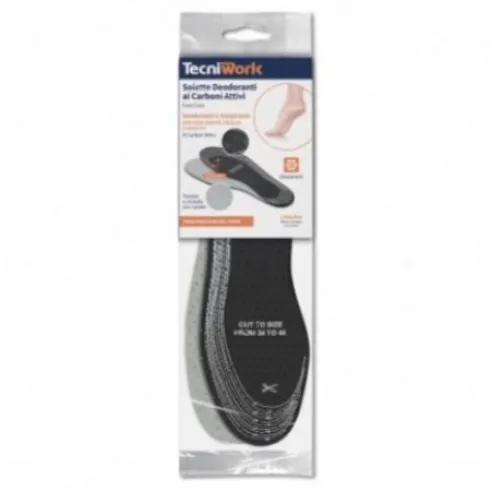 Tecniwork Solette Deodoranti ai Carboni Attivi Per Piedi Freschi Taglia 36-46