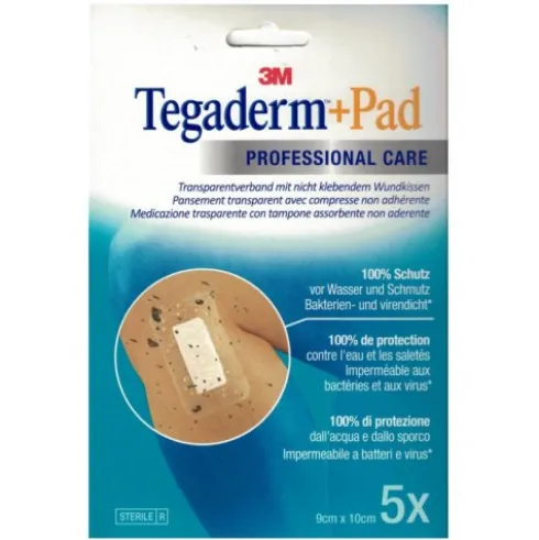 Tegaderm Cer+Pad Cerotto Sterile Impermeabile 9x10cm - 5 Pezzi