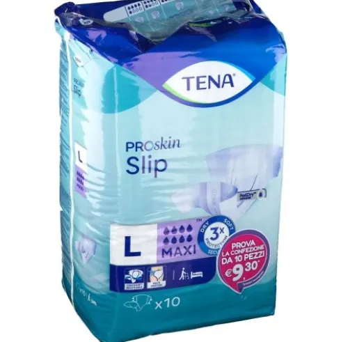 Tena Slip Maxi Pannoloni Incontinenza Assorbenza Molto Alta Taglia L 10 Pezzi