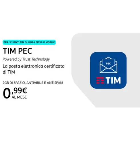 Tim PEC 2GB con Antivirus e Antispam per Clienti Ricaricabili