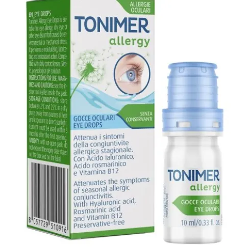 Tonimer Allergy Gocce Oculari - Collirio idratante per occhio secco e allergia - 10 ml