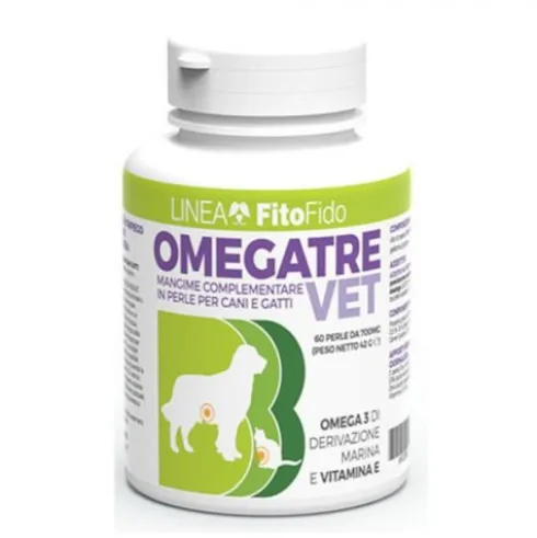 Trebifarma Omegatrev Integratore Cani e Gatti Omega 3 in Perle, 60 pz