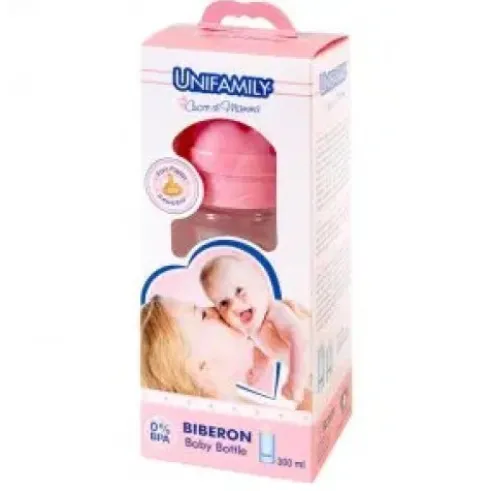 Unifamily Biberon 300ml in Caucciù per Neonata