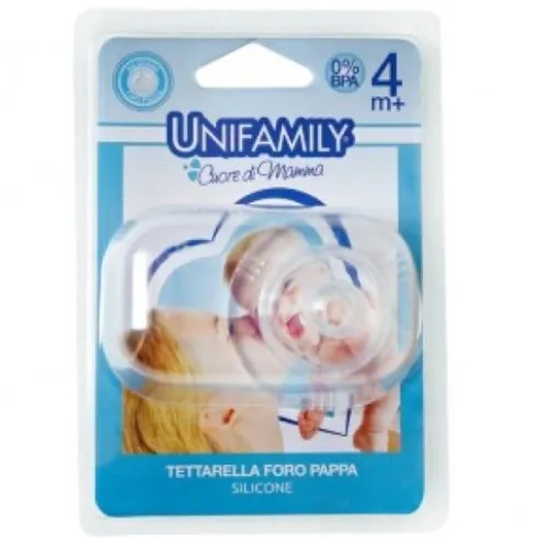 Unifamily Tettarella Silicone Foro Pappa +4 Mesi