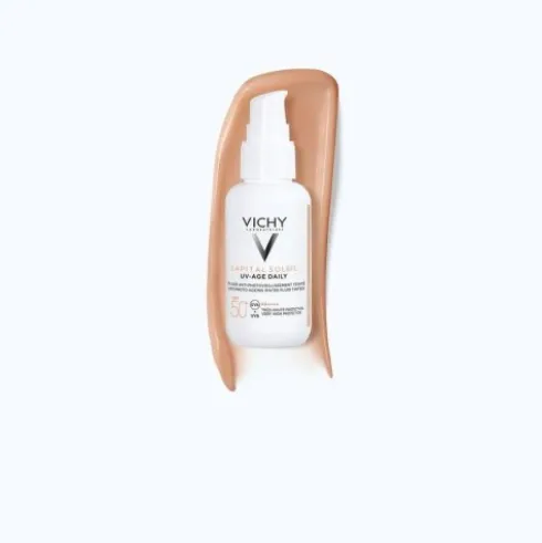 Vichy Capital Uv-Age Colorata SPF50+ - Fluido visocolorato antietà con fattore di protezione solare - 40 ml