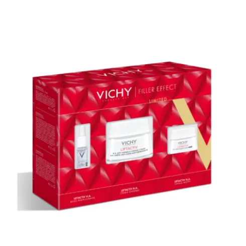 Vichy Cofanetto di Natale 2024 Liftactiv H.A. Filler Effect - Epidermic Filler Siero 10 ml + Crema giorno 50 ml - Crema notte 15 ml