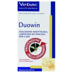 Virbac Duowin Soluzione Insetticida Cani pulci zecche flebotomi 250ml