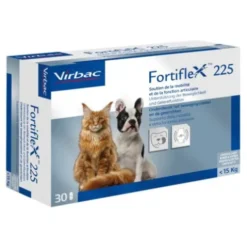 Virbac Fortiflex 225 Mangime Complementare per Cani e Gatti Supporto Articolare 30 Compresse
