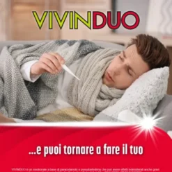 VivinDuo - Febbre, dolori influenzali e congestione nasale - 10 bustine con Paracetamolo e Pseudoefedrina